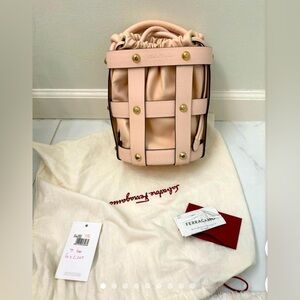 Salvatore Ferragamo Blush Mini Bucket Bag
